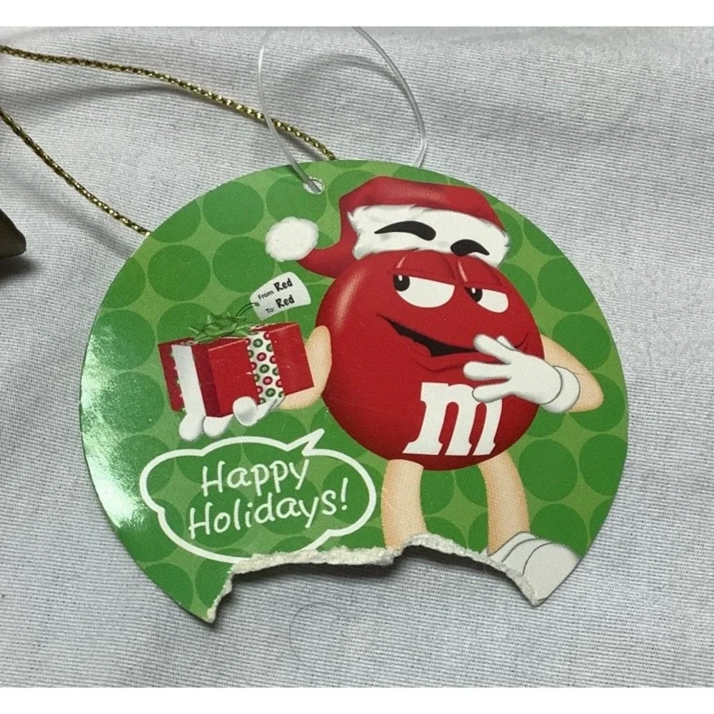 Kurts S. Adler Blue M&M Peanut Candy Figurine Santa Christmas Tree Ornament
